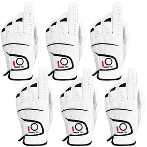 FINGER TEN Golf Gloves Men Left Right Hand Handed Golfer Value Pack (6 Pack, Med - Picture 1 of 7