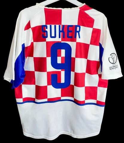 CROATIA 2002 WORLD CUP HOME NIKE FOOTBALL SOCCER SHIRT JERSEY SUKER #9 SIZE M Cover