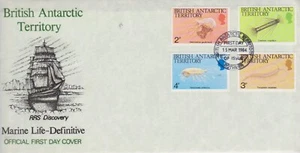 GB BAT British Antarctic Territory 1984 Marine Life Def's 1p - 4p SG 123-126 FDC - Picture 1 of 1