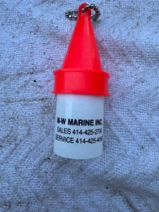 Vintage Boat Buoy Floating Key Chain Fob Advertising M-W Marine Hales Corners WI - Picture 1 of 2