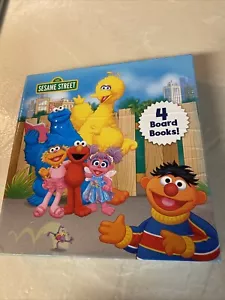 Sesame Street 4 Board Books Set Elmo & Friends Big Bird,Cookie Monster,Grover - Picture 1 of 7