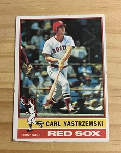 1976 Topps Carl Yastrzemski Card- 230 Boston Red Sox First Base MLB HOF MVP VG - Picture 1 of 2