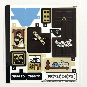 Lego Stickerbogen 75968 4 Ligusterfahrt Harry Potter Kammer des Schreckens Decals - Bild 1 von 1