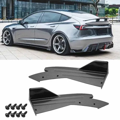 Rear Bumper Diffuser Splitter Spoiler Lip ABS Chin For Tesla Model 3 Y 2016-2022 Foto 1 de 4