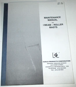 Harlo I-Beam Rollenmasten Wartung Service Werkstatthandbuch ORIGINAL! 5-85 - Bild 1 von 5