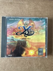 Ys Book I & II 1 2 TurboGrafx CD Version w/ Case & Manual - No Map - Works