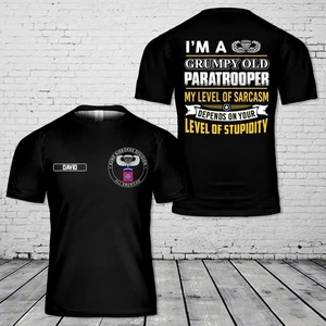 Camicia personalizzata nome US Army 82nd Airborne AOP camicia 3D taglia intera S-5XL - Foto 1 di 2