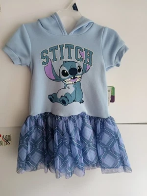 Vestido de disfraces con capucha de puntada de Disney para niñas con falda de tul talla XS 4-5 nuevo con etiqueta Foto 1 de 4
