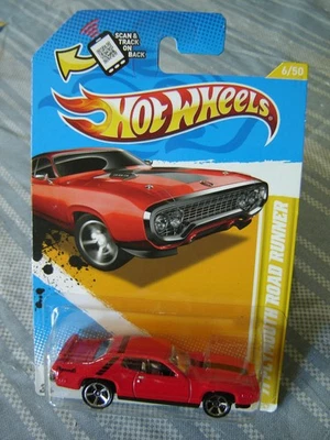 Hot Wheels 2012 nuevos modelos rojo '71 Plymouth Road Runner 1/64 Foto 1 de 4