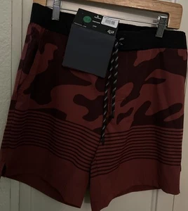 Fox Racing Burgundy/Multi Camo Hybrid Short - Picture 1 of 6