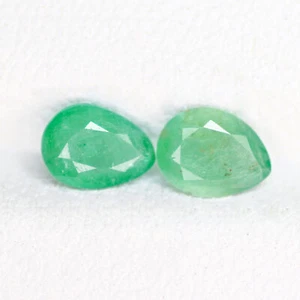 0.75Ct [2 Pcs Pair] Pretty Pear 5.9x4.5 MM 100% Natural Blue Green Grandidierite - Picture 1 of 5