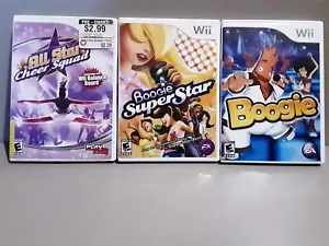 Nintendo Wii 3 Game Lot Bundle - Boogie, Boogie superstar, all star cheer squad - Picture 1 of 8