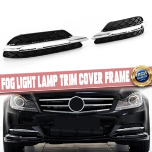 For Mercedes-Benz C-Class W204 2012 2013 2014 Front Bumper Grilles Cover Bezel . - Picture 1 of 12