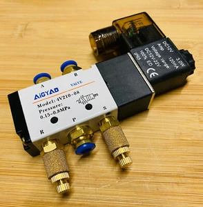 DC 12V Solenoid Air Valve SMC 5 Port 2 Position 5/2 Way 1/4" BSPT 4V210-08 - Picture 1 of 1