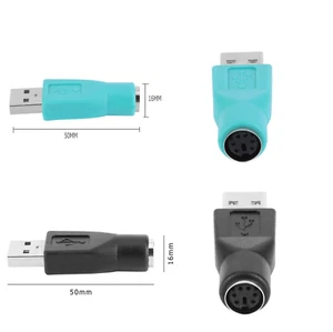 Adaptateur PS/2 Femelle Vers USB Mâle, Pour Clavier Ou Souris - Photo 1/16