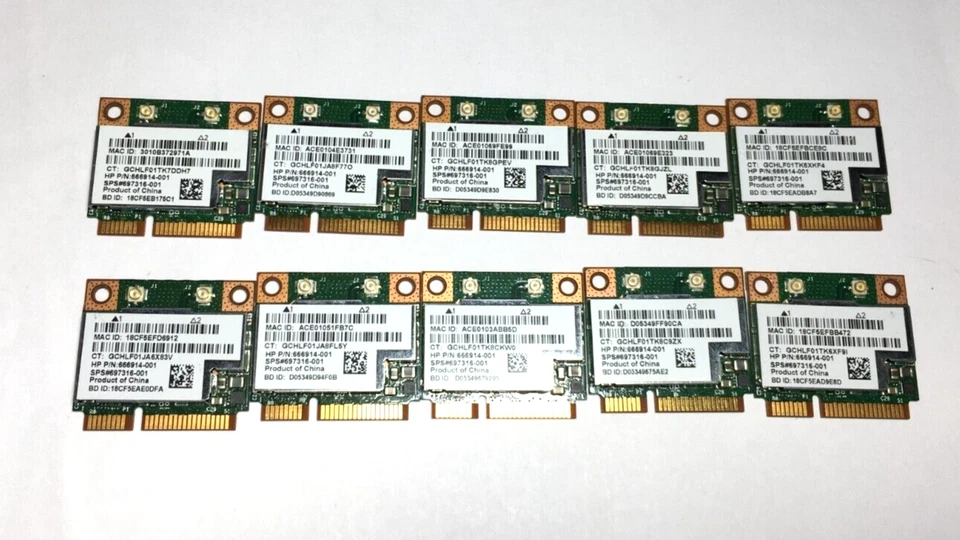 10- HP 730668-001 697316-001 BCM943228HMB 300M Wifi BT 4.0 PCI-E WLAN Cards - Image 1 of 4
