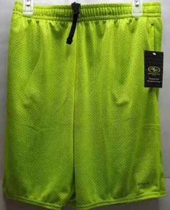 Boys XL 14-16 Husky Mesh Shorts Acid Yellow Athletic Works Driworks Gym Workout - Picture 1 of 3