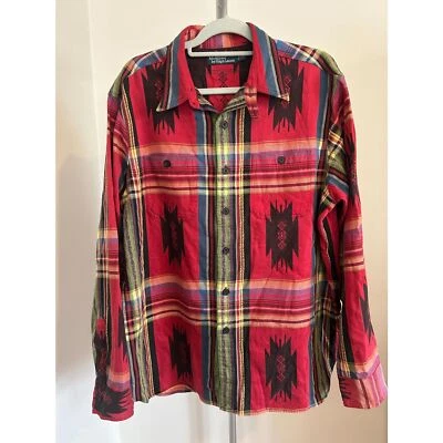 VTG Polo Ralph Lauren Shirt Mens XL Chin Strap Aztec Southwestern Beacon Serape - Image 1 of 4