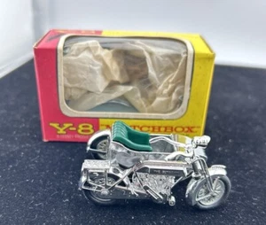 ORIGINAL MATCHBOX MODELS OF YESTERYEAR Y-8 1914 SUNBEAM MOTORCYCLE W/ SIDECAR - Picture 1 of 2