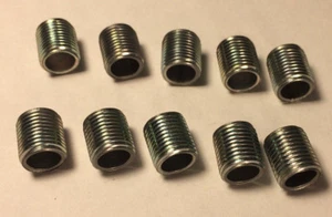 Lot Of 10, 3/8" ,1/8 IP Zinc Plated Steel Lamp Nipples 3/8" O.D., Rust Resistant - Picture 1 of 3