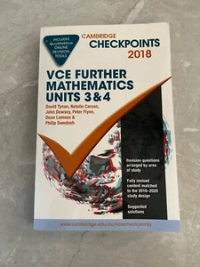 Cambridge Checkpoints VCE Further Mathematics 2018 and Quiz Me More by Philip Sw - Picture 1 of 7