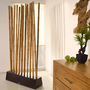 Rattan Trennwand Natur Raumteiler Paravent Sichtschutz Spanische Wand Shoji Spa - Bild 1 von 6