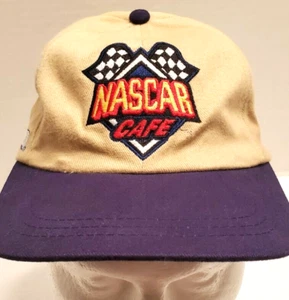 Sombrero/Gorra Café NASCAR Oficial Años 90 De Colección Myrtle Beach Azul Marino Tostado Nuevo Con Etiquetas - Imagen 1 de 9