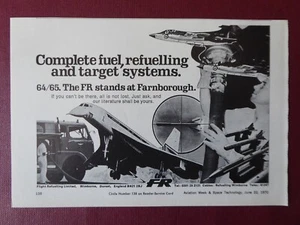 6/1970 PUB FLIGHT REFUELLING FUEL SUPERSONIC CONCORDE TARGET SYSTEMS ORIGINAL AD - Imagen 1 de 1