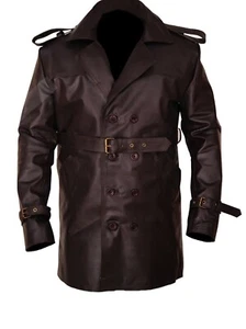 Mens Mystic River Jimmy Markum Sean Penn Classic Wear Genuine Leather Coat - Picture 1 of 5