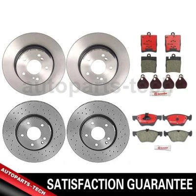 Juego de 6 pastillas de freno de disco delanteras traseras Brembo rotor de freno de disco para E320 1999~2002 Foto 1 de 4