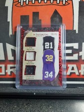 2022 Leaf In The Game Used Triple Duncan Malone Barkley Game Used Jersey /45 HOF