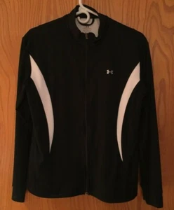 UNDERARMOUR BLACK LINED ZIPPERED ACTIVEWEAR JACKET WOMENS SIZE MEDIUM - Picture 1 of 7