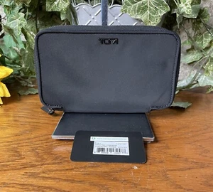 NWT TUMI VOYAGEUR BLACK NYLON SMALLZIP AROUND ORGANIZER TRAVEL POUCH CASE - Picture 1 of 14