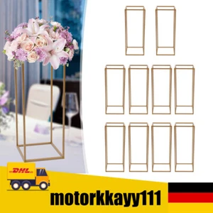 10Pcs 23.6'' Tall Gold Metall Blume Stand f??r Hochzeit Tisch Centerpieces Dekor - Bild 1 von 24