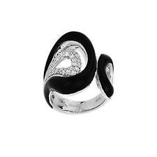Belle Etoile Vapeur Ring Fine Classic Solid Sterling Pave'