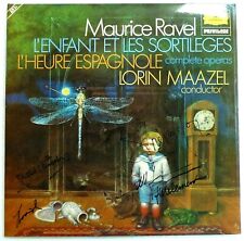 LORIN MAAZEL Autographed LP Ravel L'Heure Espagnole Van Dam Bacquier LH578