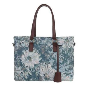 Borsa da donna borsa a tracolla borsetta borsa con manici shopper con fiori blu - Foto 1 di 5
