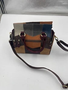 Vintage Cobbler Legend Brown Patchwork Shoulder Purse Bag - Picture 1 of 5