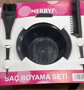 3Pc Brush And Bowl Set Hair Colouring Kit Dye Comb Mixing Kit Hairdressing GM138 - Picture 1 of 2