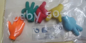 5pk Hand Pencil Top Mini Erasers Sign Language Symbols #RAIN - Picture 1 of 2