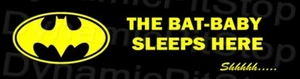Bat Baby Sleeps Batman Tin Sign Childrens Australian made - Picture 1 of 1