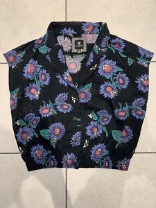 Element Womens Cropped Shirt Small Floral NEW