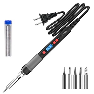 90W Digital Electric Soldering Iron Kit Tempe Adjustable Welding Tool Solder Gun - Picture 1 of 13