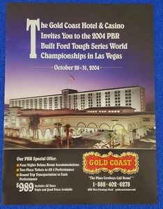2004 GOLD COAST HOTEL & CASINO LAS VEGAS SPONSORS PBR ORIGINAL COLOR PRINT AD - Picture 1 of 1