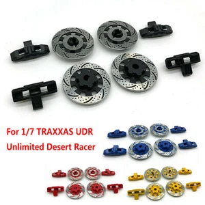 4 X Metal Brake Disc Caliper Hub For 1/7 TRAXXAS UDR Unlimited Desert Racer Car - Picture 1 of 11