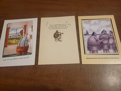 Lote de 3 tarjetas de cumpleaños de Gary Larson Foto 1 de 3