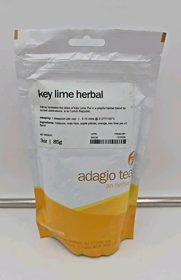 Adagio Teas Flavor Key Lime Herbal Tea Loose Leaf  3OZ-85G Exp 12/28 Sealed - Image 1 of 4