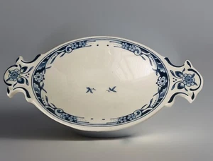 Plato pequeño para servir Westraven azul y blanco hecho a mano Delftware - Imagen 1 de 5