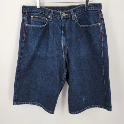 Pantalones cortos de mezclilla Polo Ralph Lauren Jeans Banner para hombre 34 azul lavado oscuro vintage Foto 1 de 4