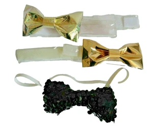 3 Vintage Novelty Costume Adjustable Bow Ties - Picture 1 of 5